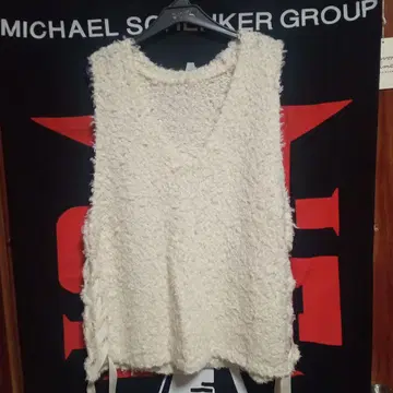 렙심 사이드 리본 니트 베스트 아이보리