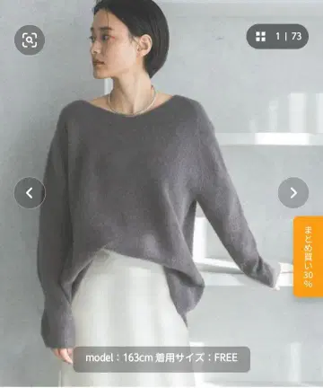 CN 라쿤 네이비 2WAY 니트 차콜 그레이 FREE 사이즈