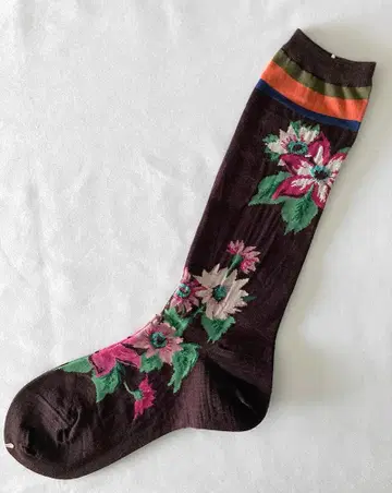 미사용*ANTIPAST 삭스 보르도 핑크 꽃