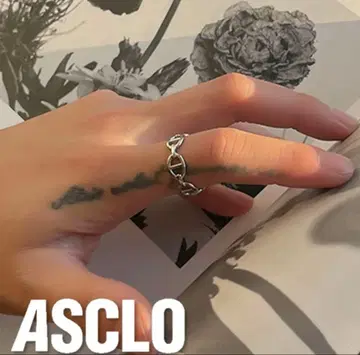 (새상품급) ASCLO (에쥬크로) 실버 반지 액세서리 반지 한국 코디