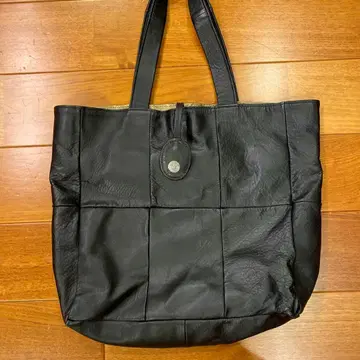 GENTLE LEATHER 블랙 가죽 토트백