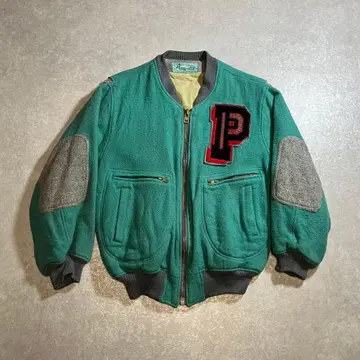 70s 80s archive 울 바시티 자켓 레어 컬러 빈티지