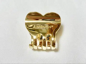 앰부쉬 하트 모티브 헤어 클립 골드