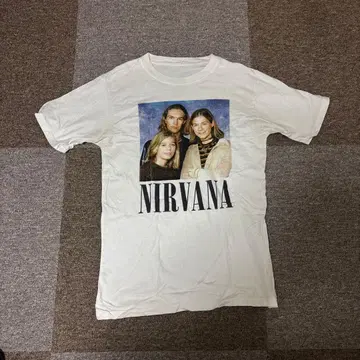 NIRVANA 화이트 T셔츠
