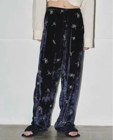 todayful 자수 벨로아 팬츠 38