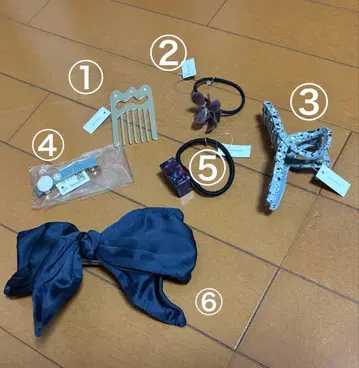 미사용 새상품 아네모네 헤어 액세서리 세트 6점