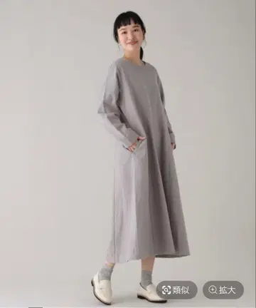 Natural by studio CLIP 코튼 린넨 트윌 절개 OP