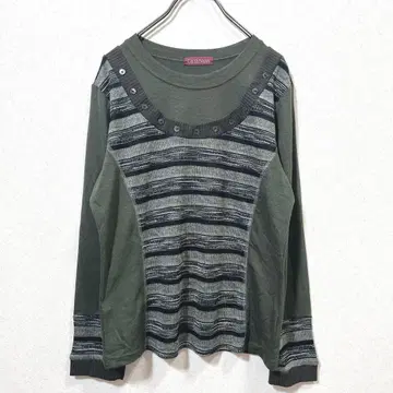 calabaza사 여성용 티셔츠 그린 계열 사이즈 표기 없음