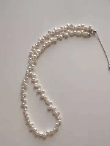 [ 연말 세일 ] 담수 펄 목걸이, 작은 알갱이 펄 내추럴 고급
