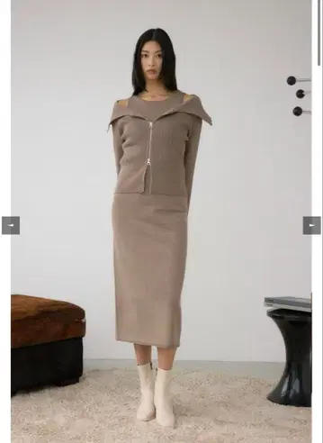 AZULbymoussy 지퍼 앙상블 니트 원피스