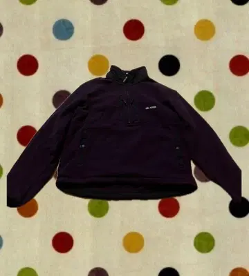 보라색 플리스 하프 지퍼 자켓 해외 레트로 스포츠