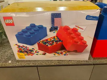 LEGO 레고 수납 박스 파랑 빨간색