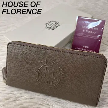 [미사용 새상품] 하우스 오브 플로렌스 가죽 라운드 지퍼 장지갑