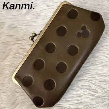 [ 새상품급 ] 칸미 캔디 물방울 패턴 미키 롱 가마구치 지갑