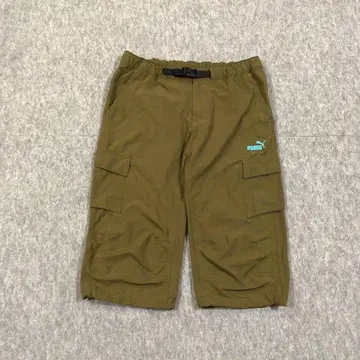 PUMA 카고 팬츠 숏팬츠 카키 나일론 O 남성용 로고 자수