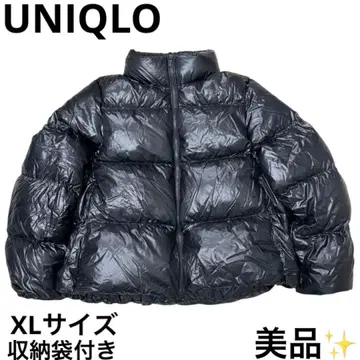 새상품급 유니클로 울트라 라이트 다운 샤이니 볼륨 자켓 블랙 XL