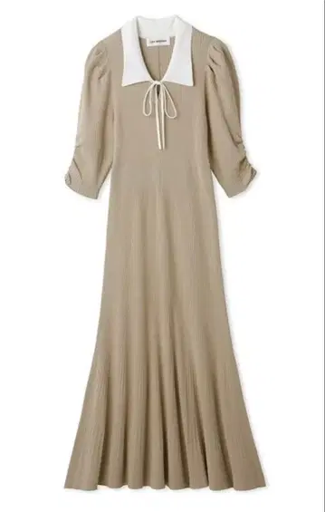 미사용 새상품 릴리 브라운 컬러 리브 니트 원피스 프리 사이즈