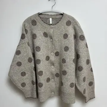 LUPILIEN 도트 무늬 니트 가디건