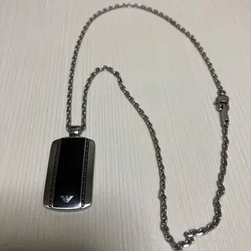 엠포리오 아르마니 도그택 목걸이