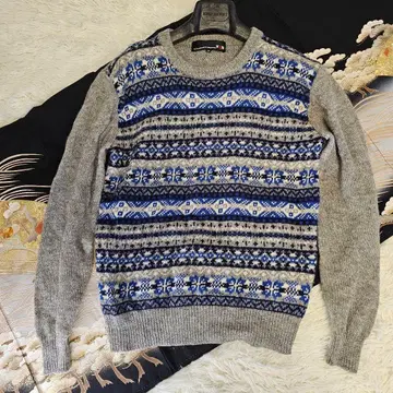 컨디션 최상 VAN 노르딕 무늬 스웨터 M 밴 재킷