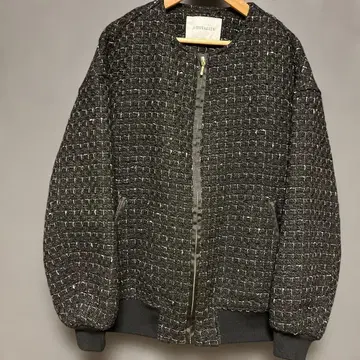 [새상품급] 라토타리테 트위드 블루종 집업 자켓 블랙 36 S-M