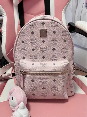 [초레어 새상품급] MCM 파우더 핑크 백팩 스몰 S 정품