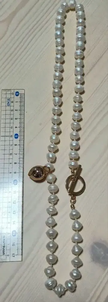 훌라 담수 펄 목걸이 바로크