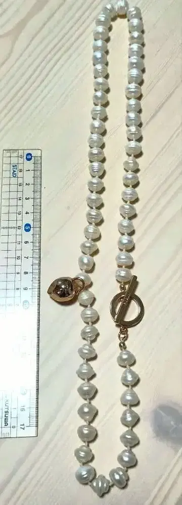 훌라 담수 펄 목걸이 바로크