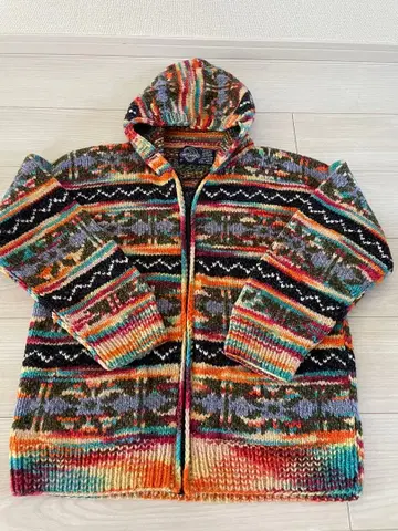 ARTESANIA 후드티형 스웨터 에콰도르제 울&면 M 사이즈