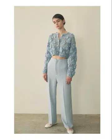 Verybrain 베이지 새틴 슬랙스