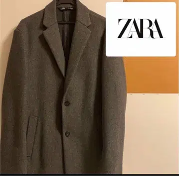 새상품급 ZARA 체스터 코트 그레이 L 사이즈 42