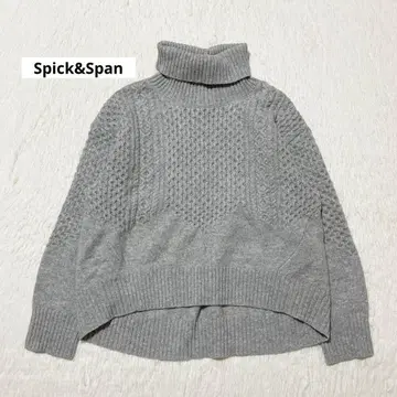 스픽 앤 스팬 해밀턴 램스 울 니트 터틀넥 그레이