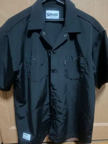 Schott 블랙 반팔 셔츠