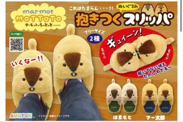 마모트의 더 마모트 안고 자는 봉제 인형 슬리퍼 2종 하마모토 아타로