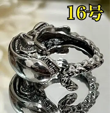 에이리언 빈티지 실버 반지 [ 16호 ] 앤티크 펑크 록