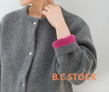 2층 스무스 편직 블루종 니트