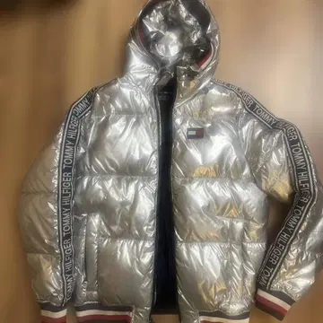 타미힐피거 실버 다운 자켓