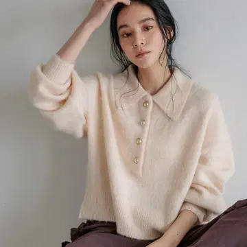 로리즈팜 폴로 니트 풀오버 LS