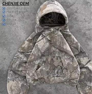 CHENJIE OEM 카모 패턴 후드티