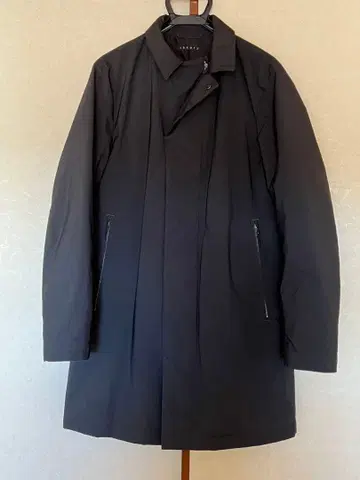 theory 다운 스텐카라 코트 블랙