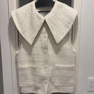 eLLa 세일러 카라 트위드 베스트