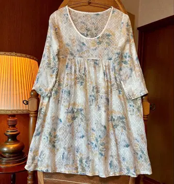 70s 80s 유럽 프랑스 앤티크 구제 의류 빈티지 꽃무늬 원피스