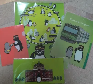 suica 펭귄 클리어 파일 4장 세트