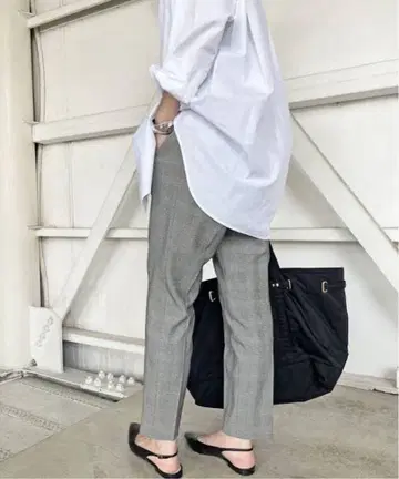 스픽 앤 스팬 페이크 울 테이퍼드 팬츠 38