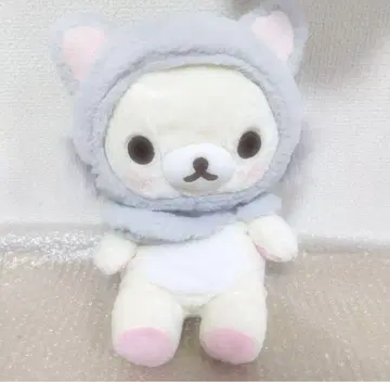초레어 코리락쿠마 캣 봉제 인형 M 고양이 리본은 대용품으로 준비