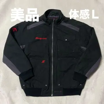 새상품급 Snap-on 블랙 덕 원단 블루종 점퍼 퀼팅 안감