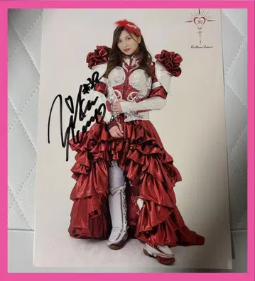 마리골드 여자 프로레슬링 아오노 미라이 친필 사인 포트레이트 2 최신