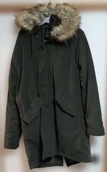 coen 퍼 달린 모즈 코트 L 사이즈