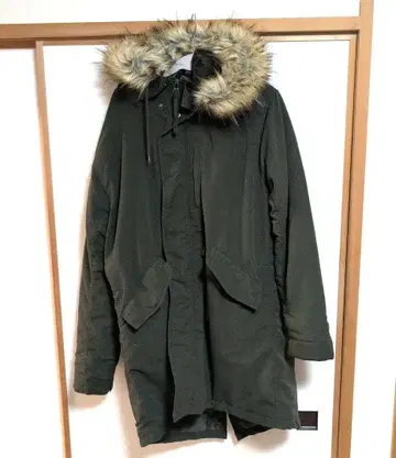 최종 가격 인하 coen 퍼 달린 모즈 코트 L 사이즈