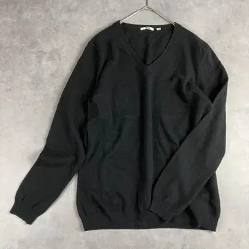유니클로 UNIQLO 캐시미어 V넥 니트 블랙 XL 빅 사이즈 캐시미어